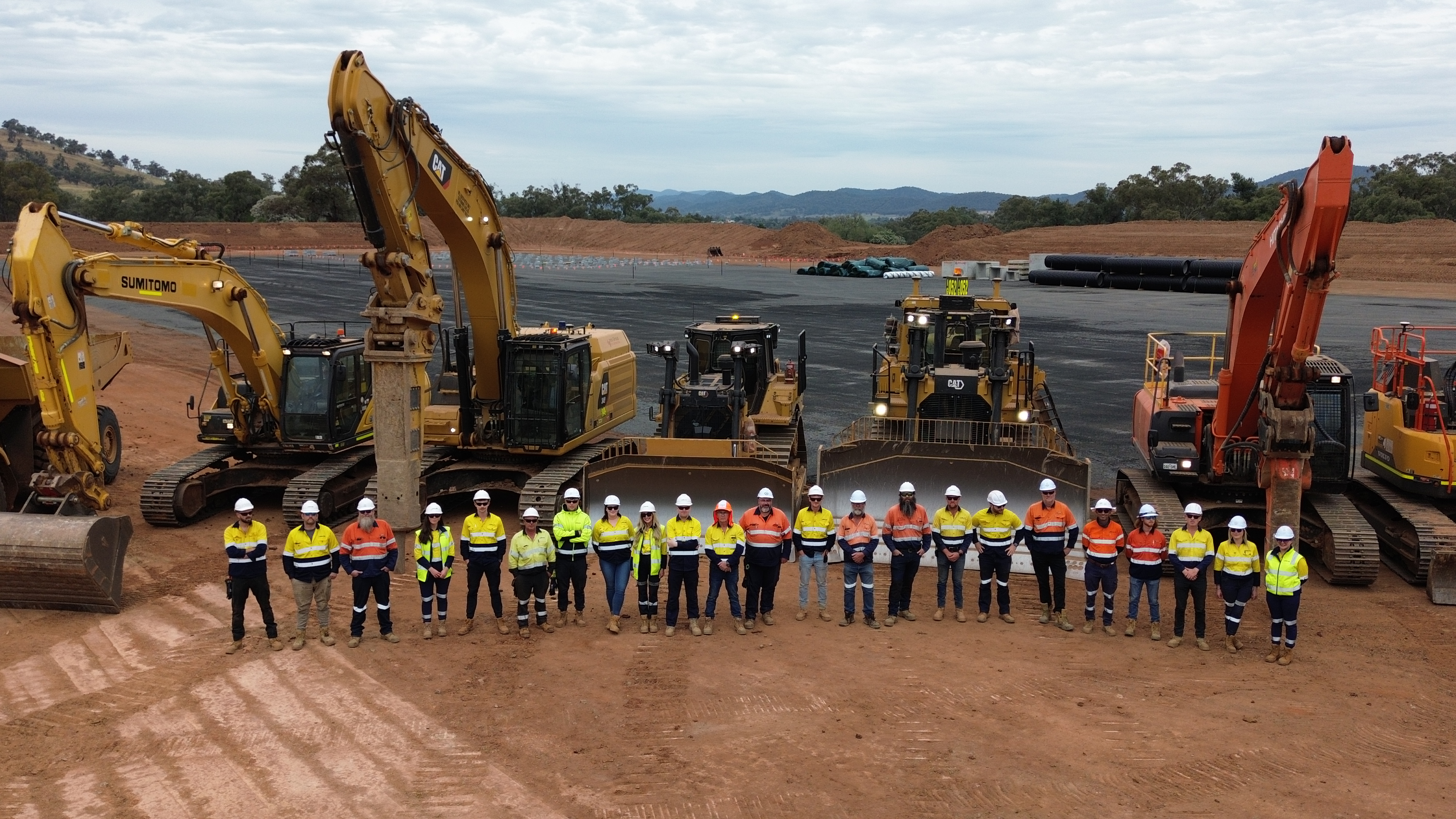 RJE high-voltage substation works on site